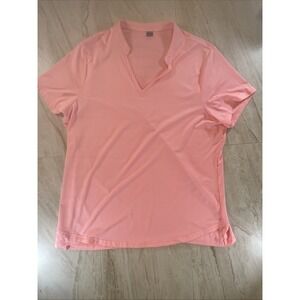MIER Women's XL Short Sleeve Golf Polo Shirt Pink NWOT
